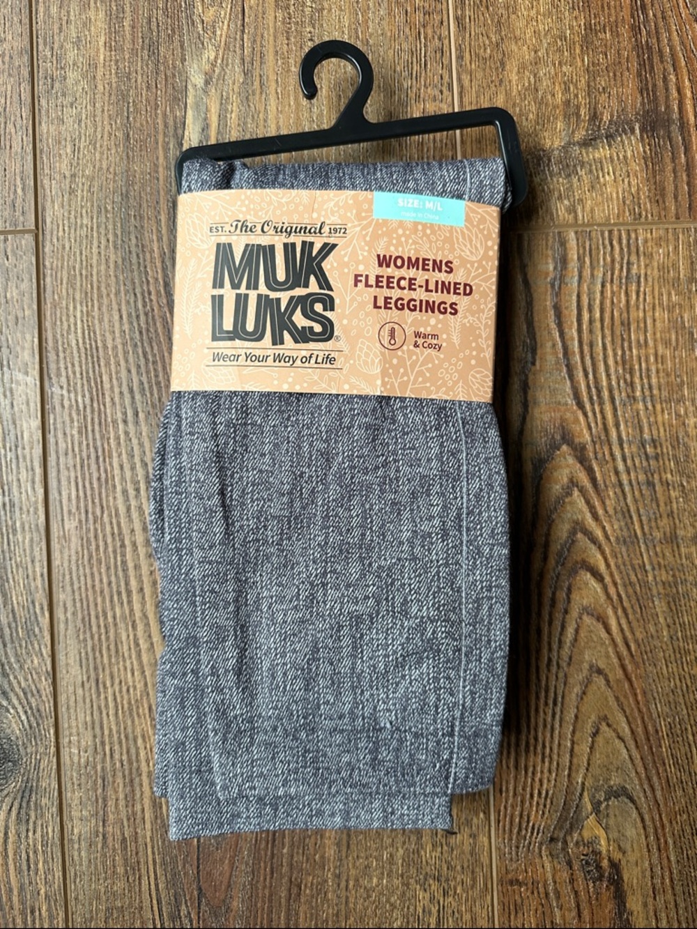 Muk Luks Women's Fleece-Lined Leggings - Heathered Gray - size M/L